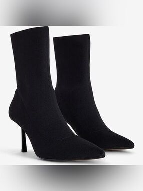 Express Black Pointed Sock Booties